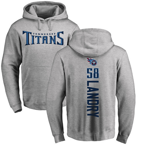 Tennessee Titans Men Ash Harold Landry Backer NFL Football 58 Pullover Hoodie Sweatshirts